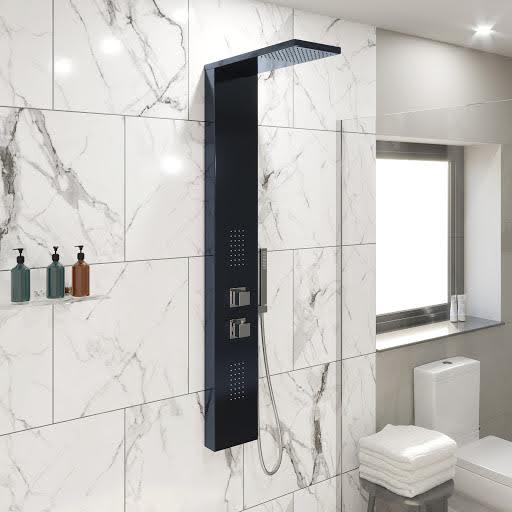 merano-thermostatic-square-shower-tower-panel-with-handset-2-body-jets-mirrored-black