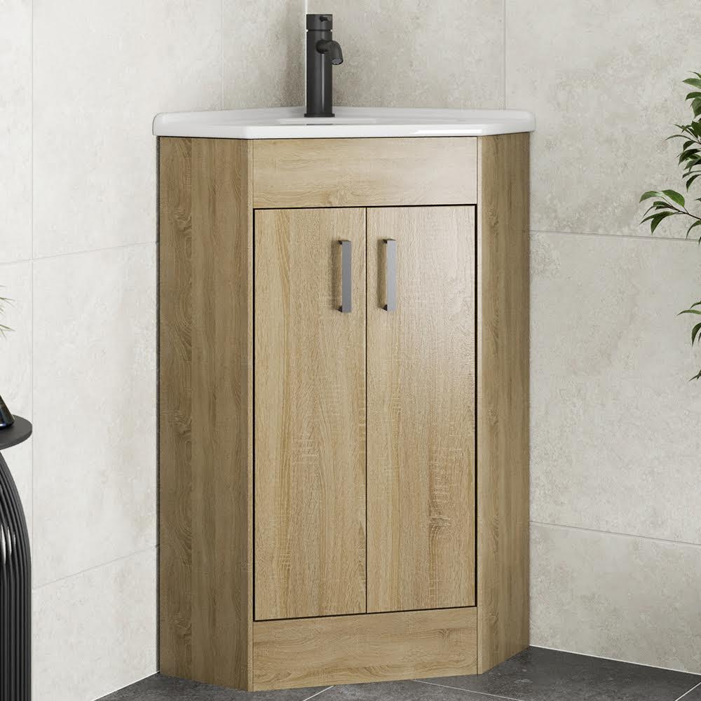 alpine-oak-double-door-corner-vanity-unit-585mm