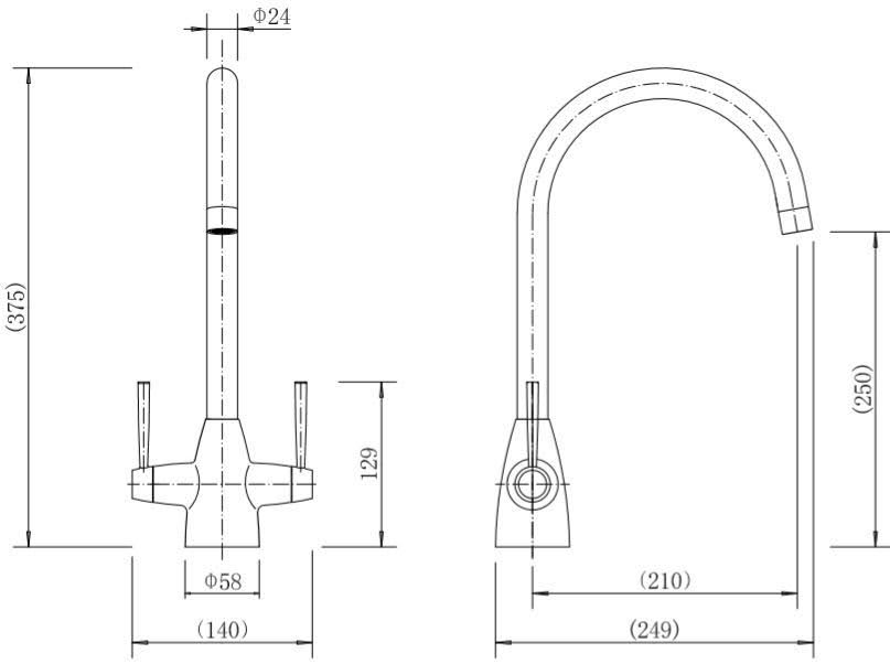 sauber-vevey-kitchen-mixer-tap-brushed-finish