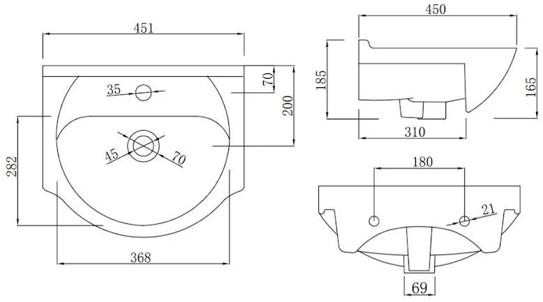 ceramica-white-gloss-semi-recessed-basin-450mm