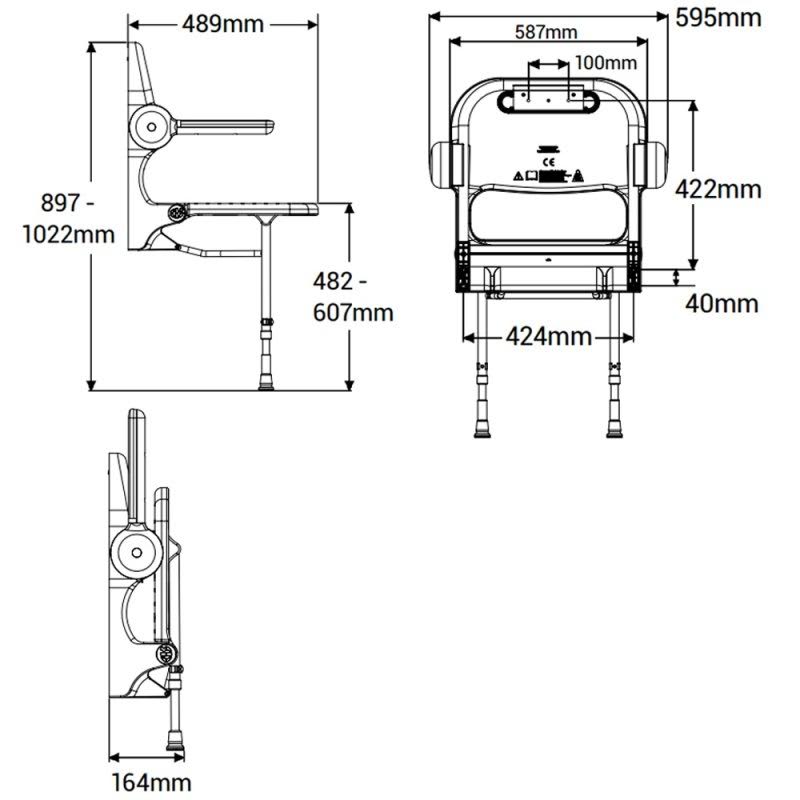 akw-2000-series-fold-up-seat-with-back-and-arms-fully-padded-blue-02230p