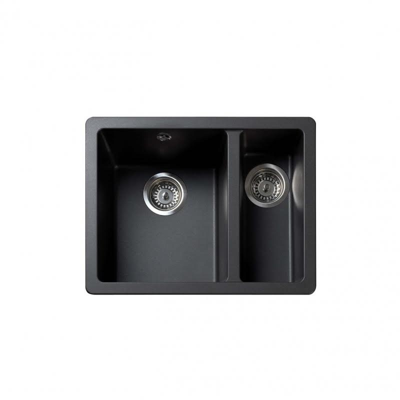 rangemaster-paragon-undermountinset-15-bowl-ash-black-granite-kitchen-sink-inc-waste