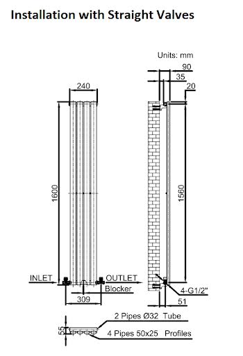 duratherm-vertical-oval-tube-single-panel-designer-radiator-1600-x-240mm-white