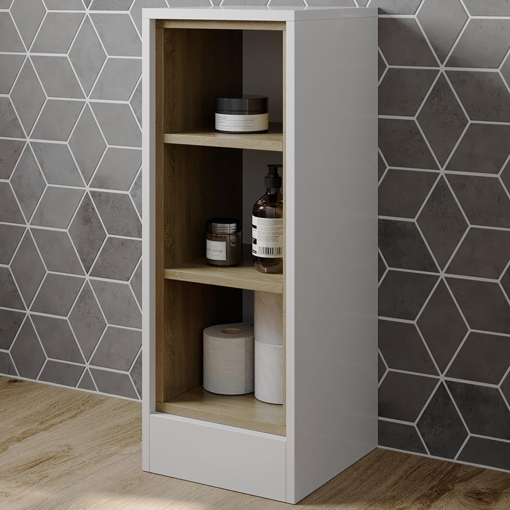 artis-luna-white-gloss-cloakroom-freestanding-open-shelf-unit-300mm