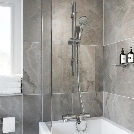 Architeckt Thermostatic Bath Shower Mixer With Handset - Deck Mounted