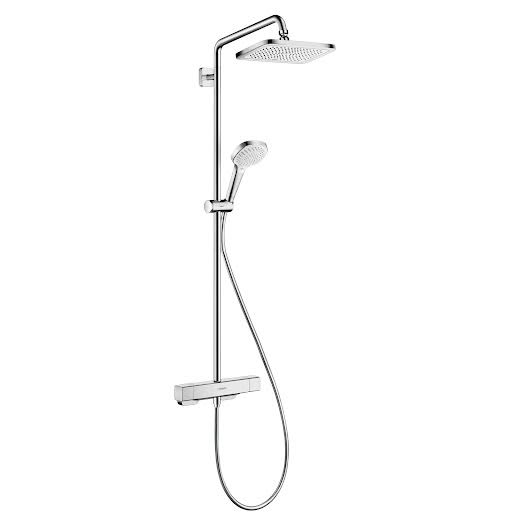 hansgrohe-croma-e-thermostatic-mixer-shower-square-drench-round-handset-27630000