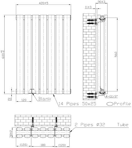 duratherm-horizontal-oval-tube-double-panel-designer-radiator-600-x-420mm-black