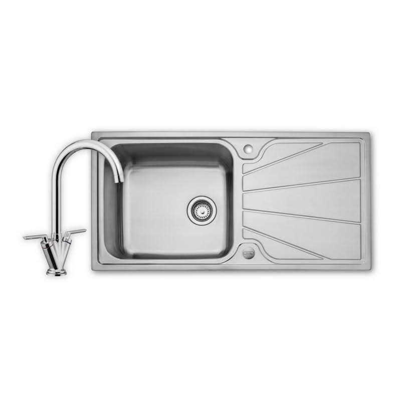 leisure-nimbus-1000x500mm-10-bowl-polished-stainless-steel-kitchen-sink-with-wn1-kitchen-mixer-tap-inc-waste