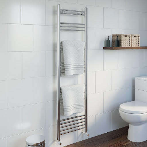 DuraTherm Heated Towel Rail Chrome 1600 X 450mm Flat