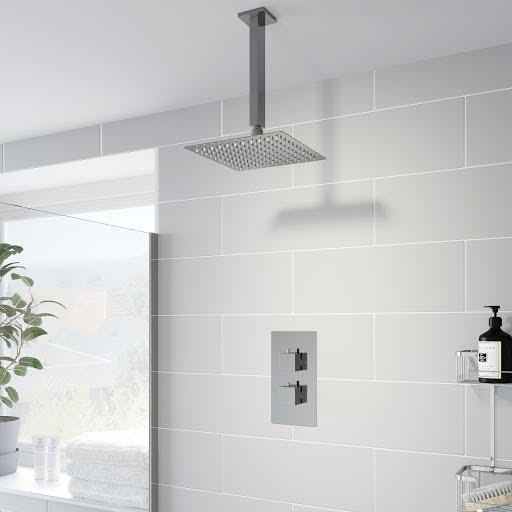 Architeckt Square Thermostatic Mixer Shower - Concealed With Ceiling ...