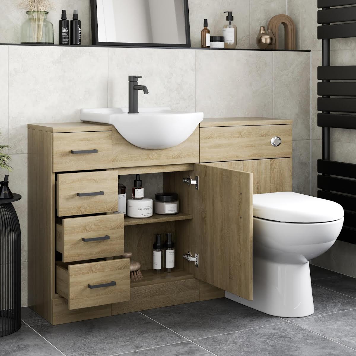 alpine-oak-toilet-basin-vanity-unit-combination-with-drawer-unit-1165mm