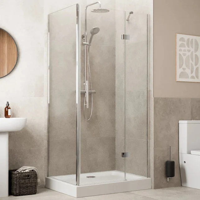 diamond-frameless-hinged-shower-enclosure-1000-x-760mm-with-raised-tray-and-waste-8mm