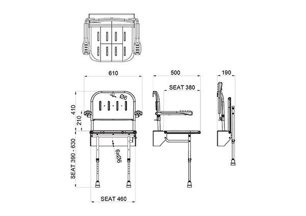 nymas-nymastyle-premium-padded-shower-seat-with-legs-black-335002bl