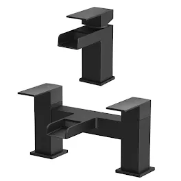 architeckt-dakota-basin-mixer-waterfall-tap-and-bath-mixer-waterfall-tap-set-black