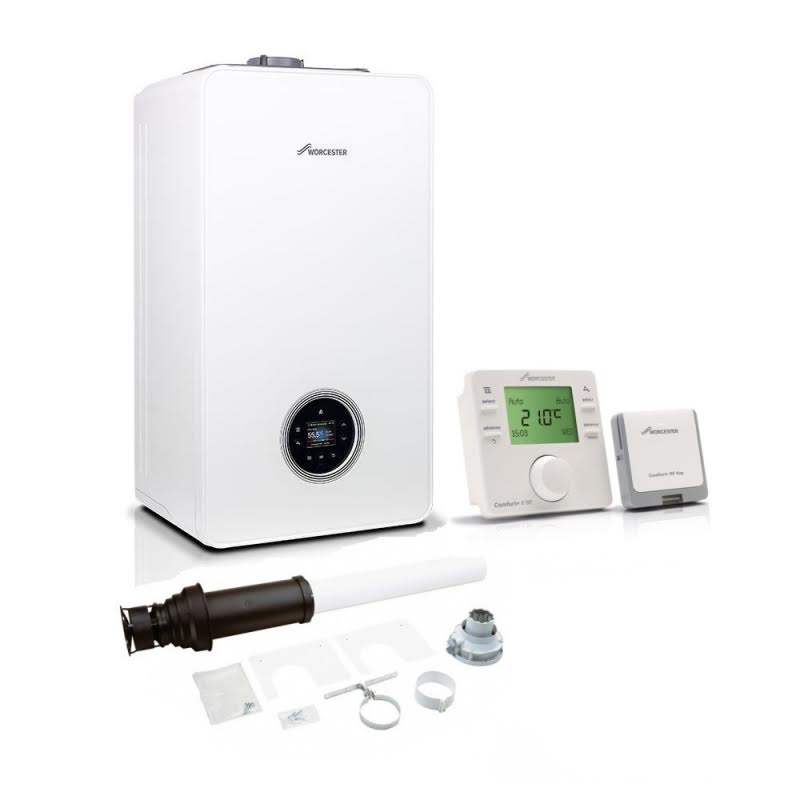 worcester-greenstar-4000-25kw-combination-boiler-vertical-flue-comfort-ii-rf-wireless-room-thermostat-timer