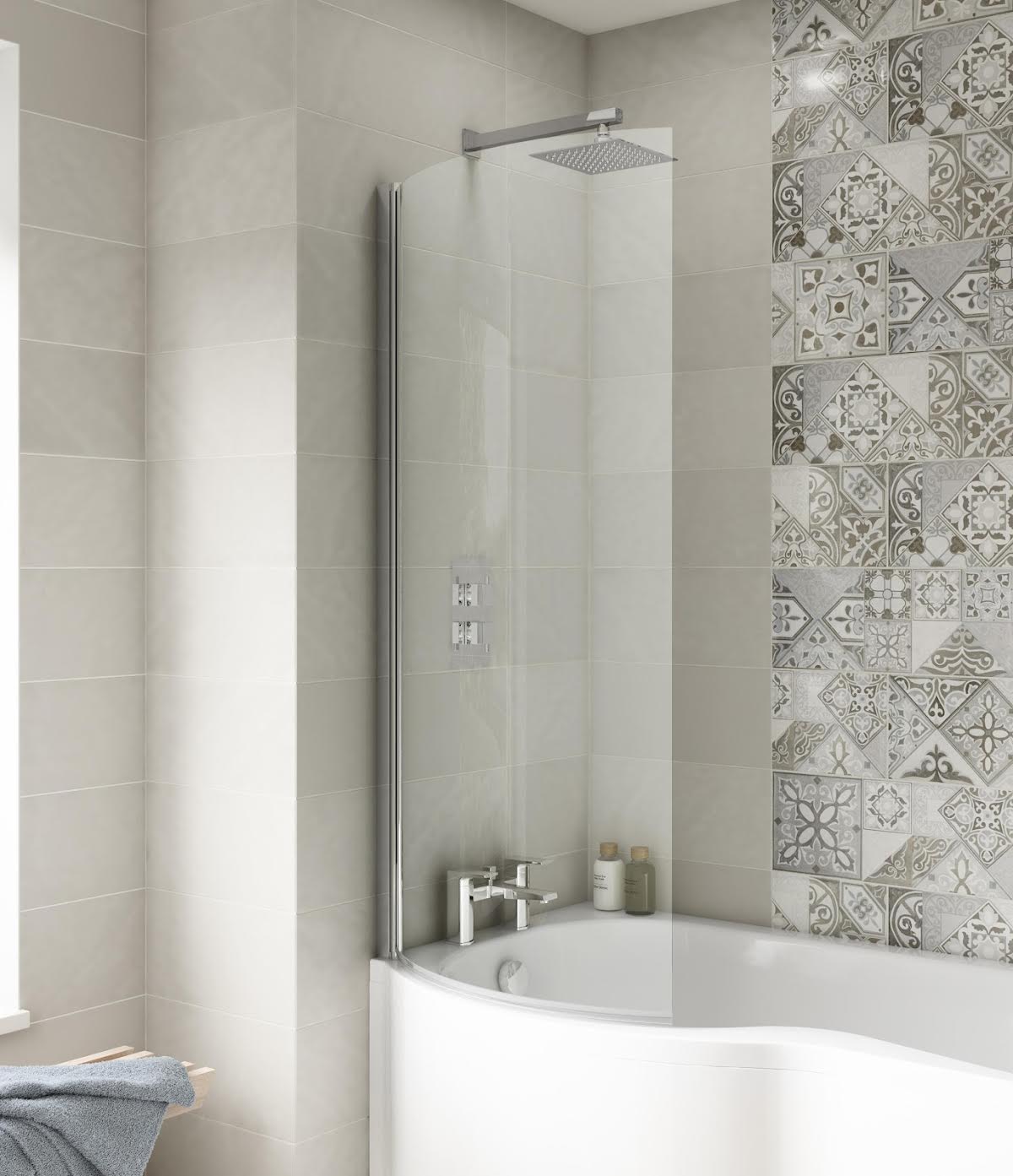 ceramica-p-shaped-bath-shower-screen-720mm