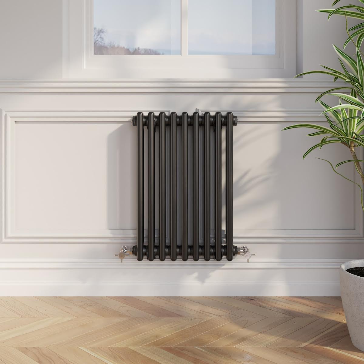 park-lane-traditional-colosseum-double-bar-column-radiator-black-600-x-425mm