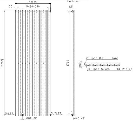 duratherm-vertical-oval-tube-single-panel-designer-radiator-1800-x-600mm-white