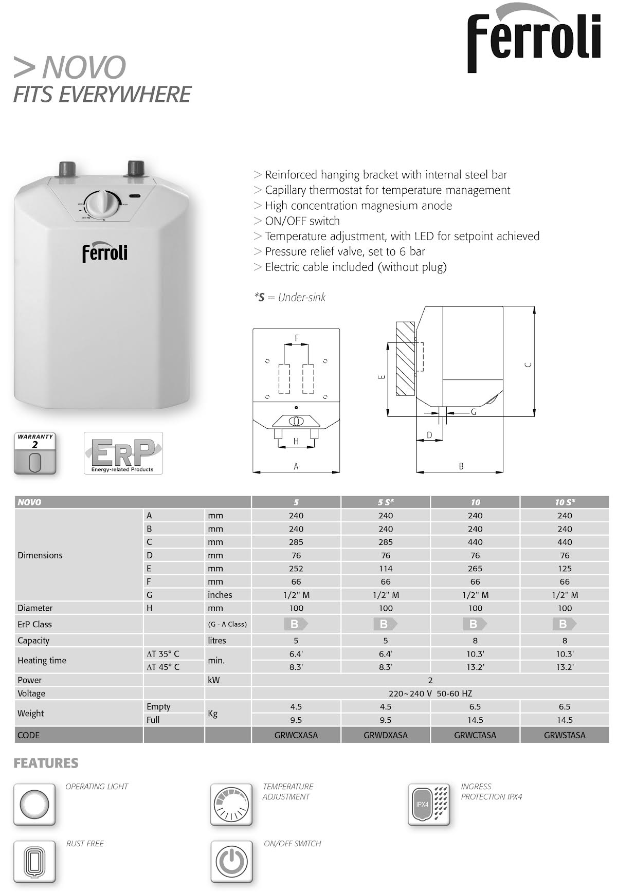 novo-5l-oversink-electric-water-heater