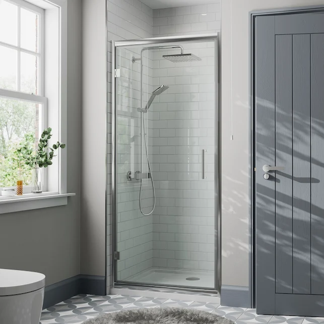 diamond-hinged-shower-door-760mm-with-760-x-760mm-raised-non-slip-tray-and-waste-8mm