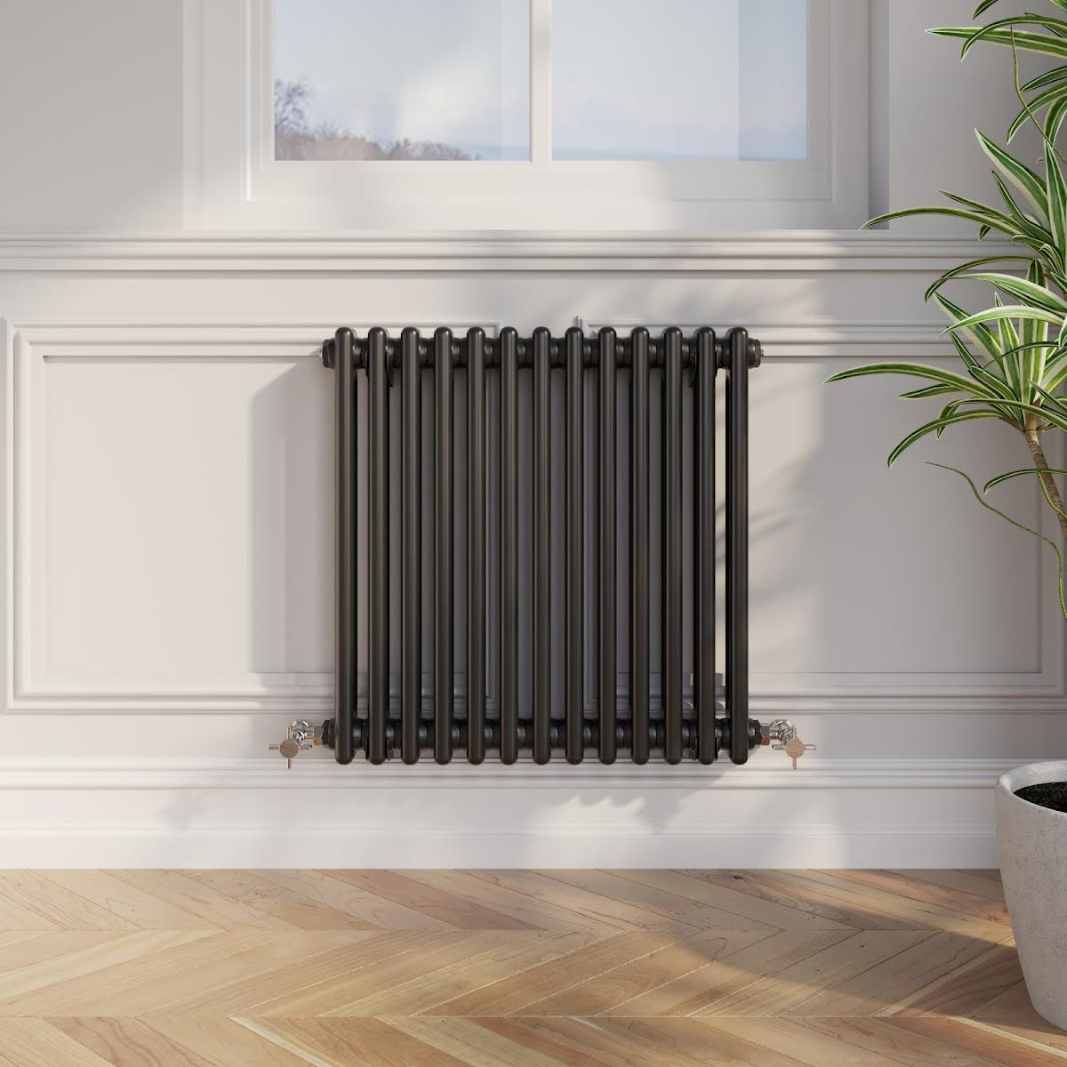 park-lane-traditional-colosseum-double-bar-column-radiator-black-600-x-605mm