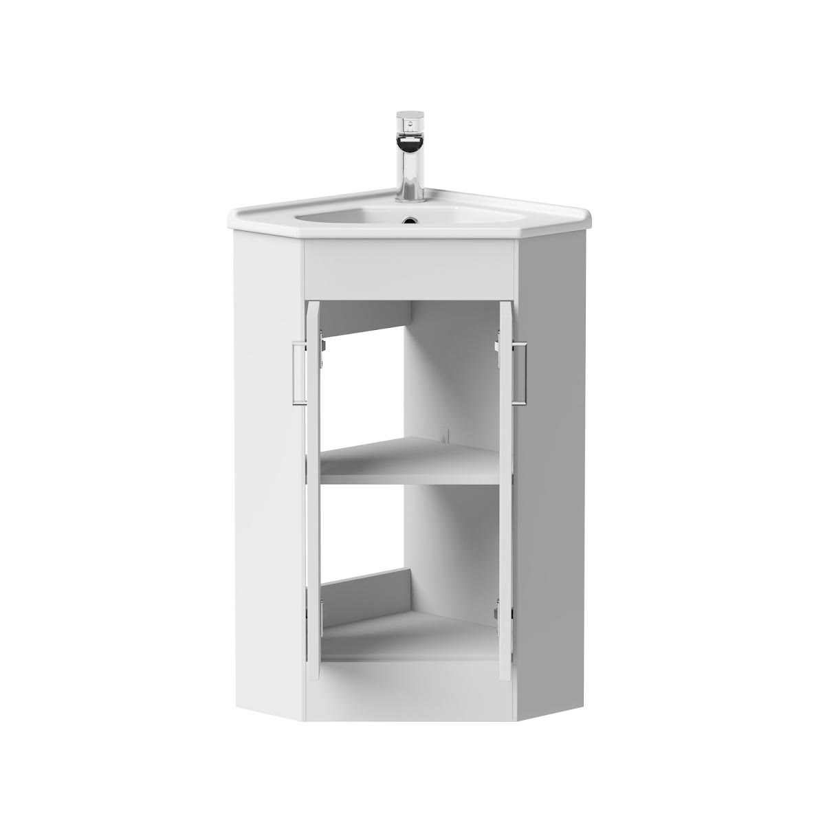 alpine-white-double-door-corner-vanity-unit-585mm