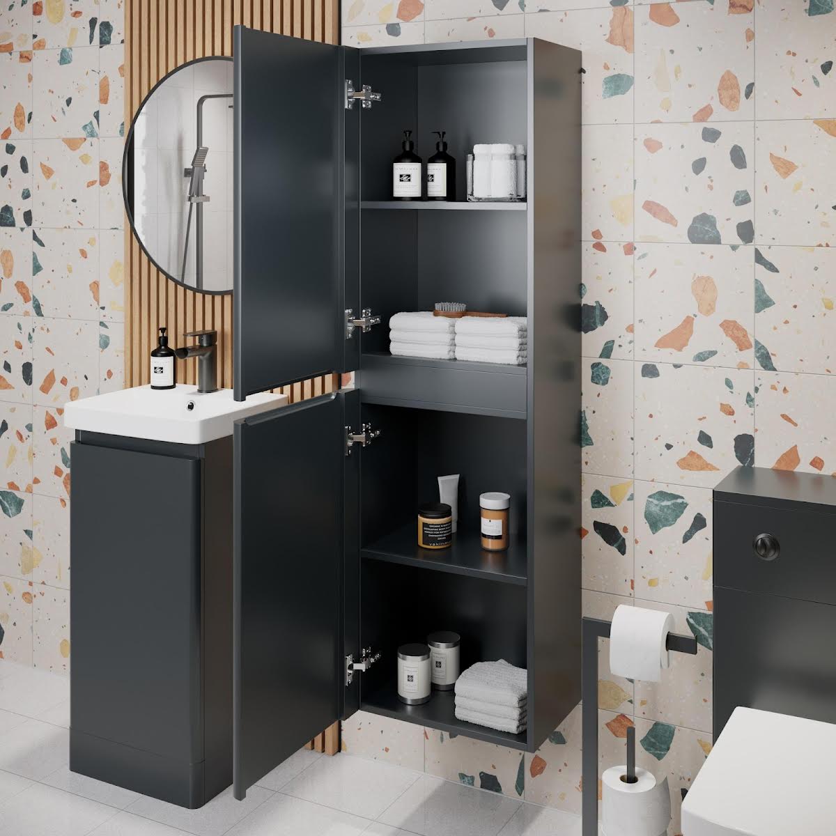 regis-forma-anthracite-grey-wall-hung-tall-bathroom-cabinet-1400-x-400mm