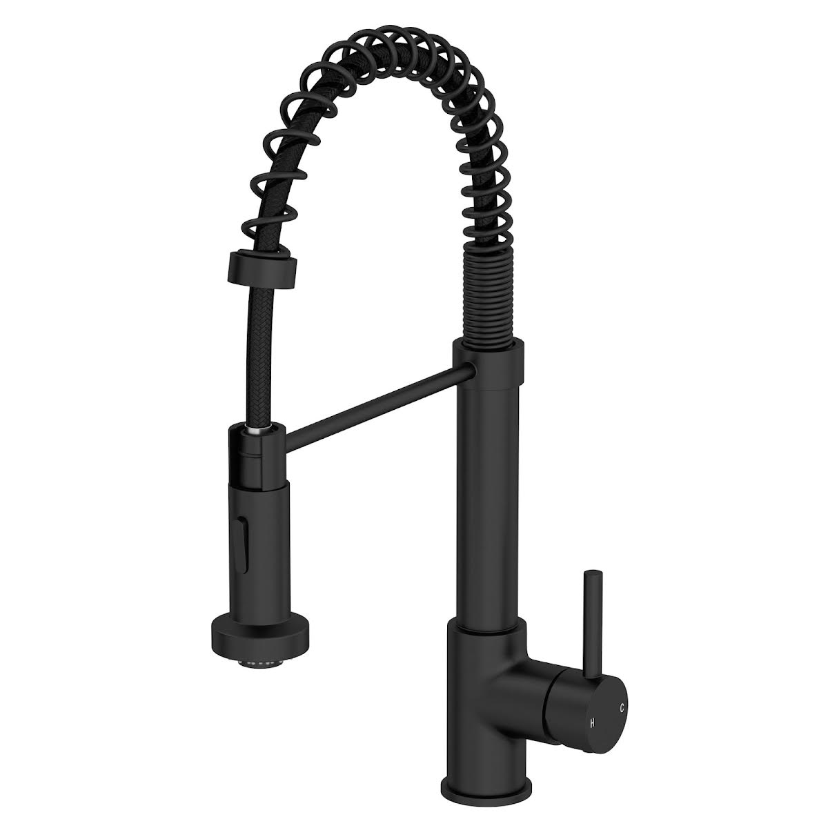 sauber-flexible-pull-out-kitchen-tap-single-lever-matt-black