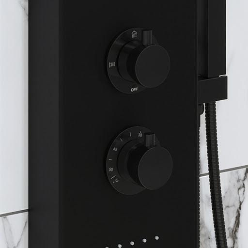 merano-thermostatic-shower-tower-panel-with-handset-2-body-jets-matt-black