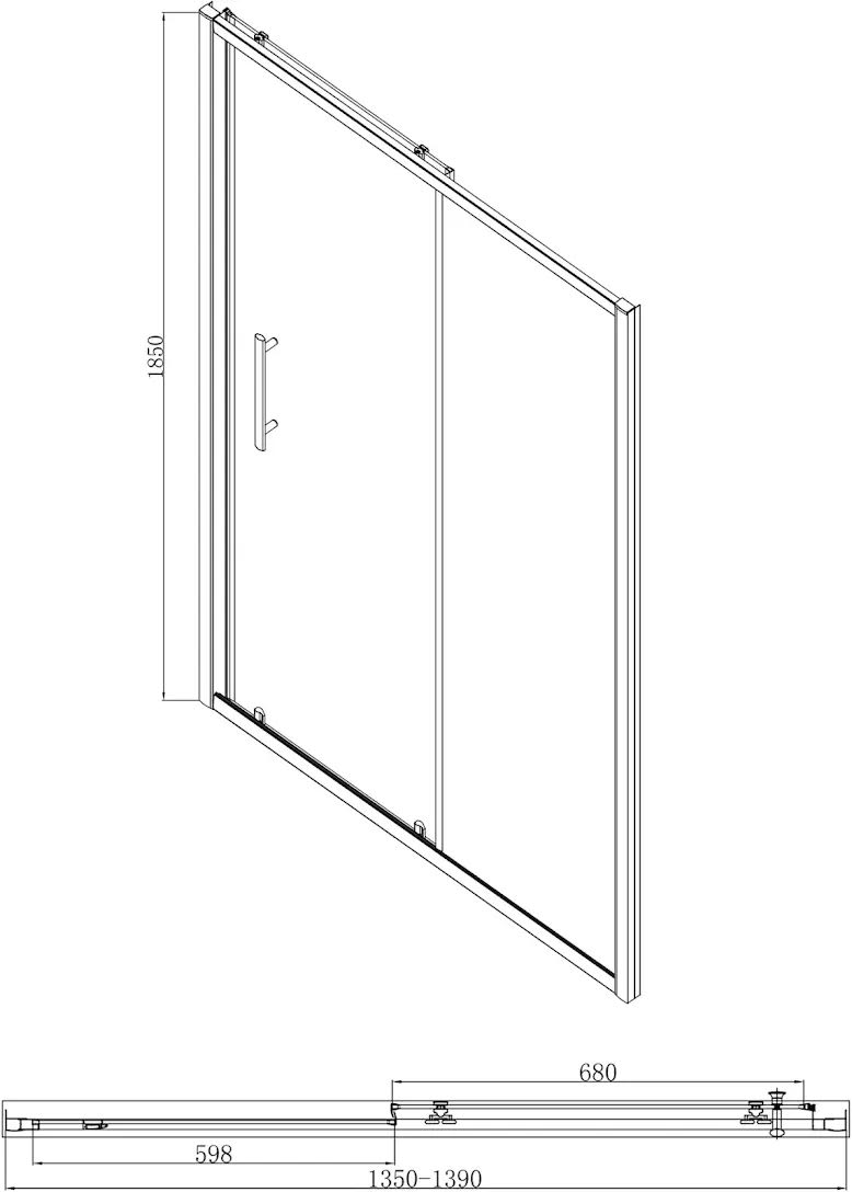 luxura-sliding-shower-door-1400mm-6mm-black