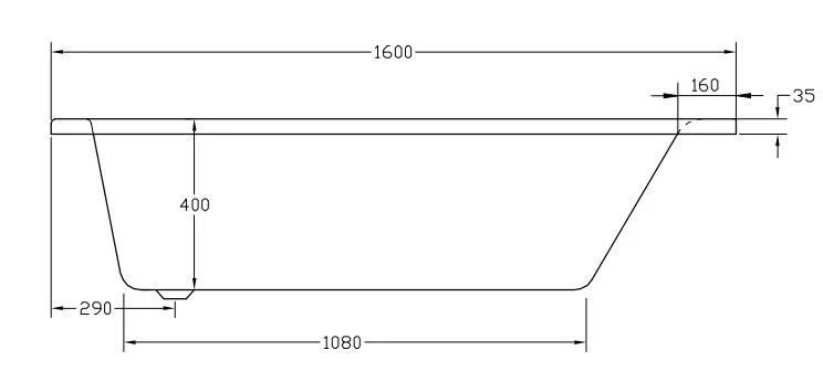 ceramica-single-ended-square-small-bath-1600-x-700mm