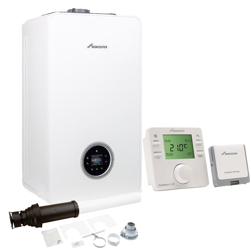 worcester-greenstar-4000-24kw-system-gas-boiler-vertical-flue-comfort-ii-rf-thermostat