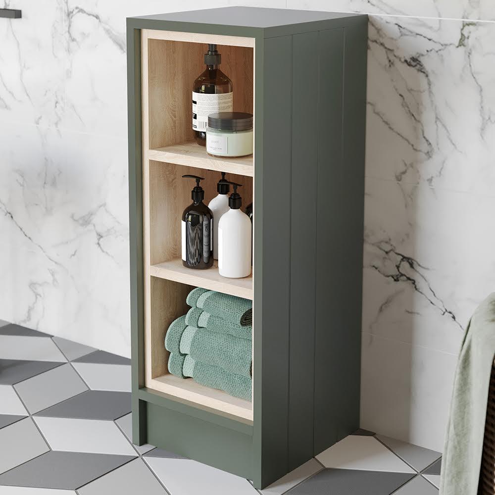 park-lane-winchester-green-cloakroom-freestanding-open-shelf-unit-300mm