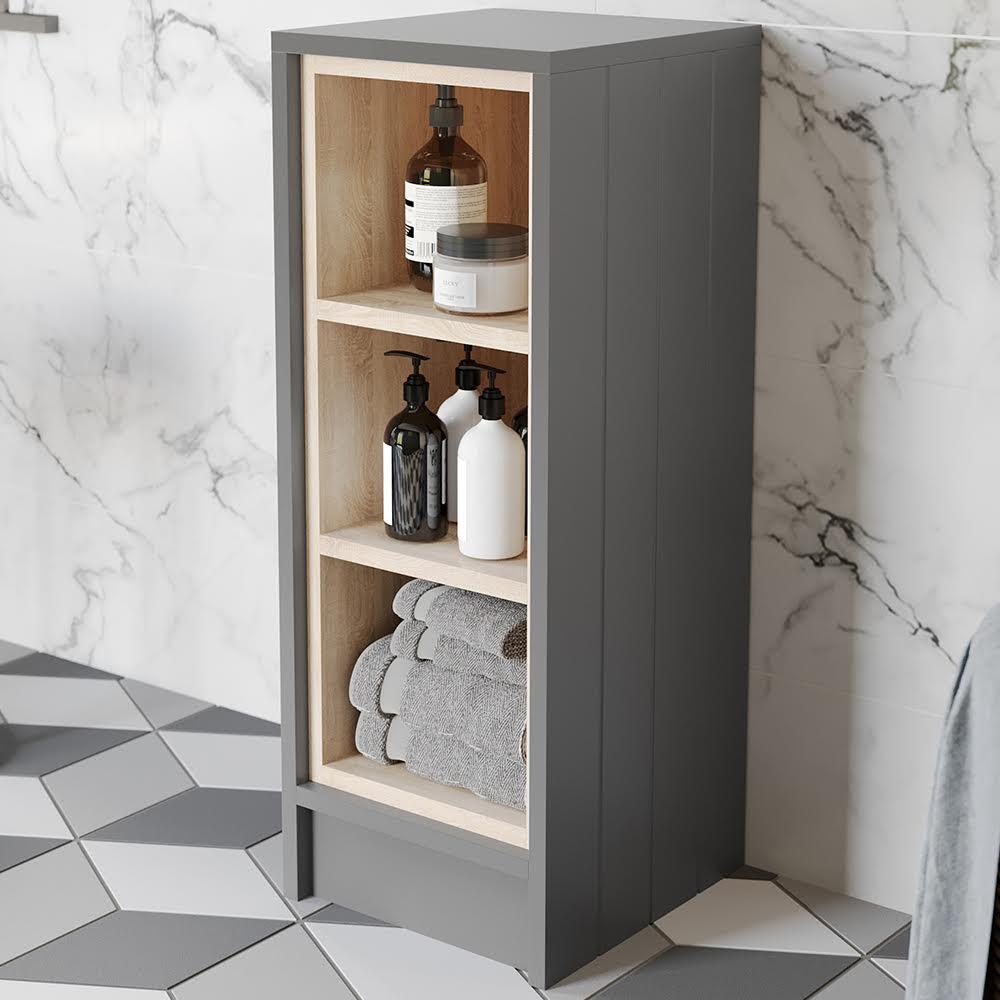 park-lane-winchester-grey-cloakroom-freestanding-open-shelf-unit-300mm