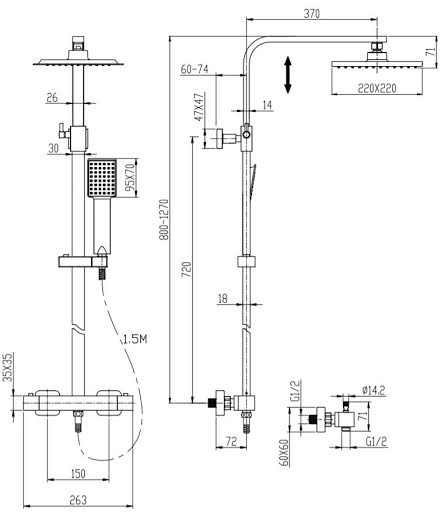 merano-thermostatic-square-bar-mixer-shower-with-adjustable-fixed-head-black