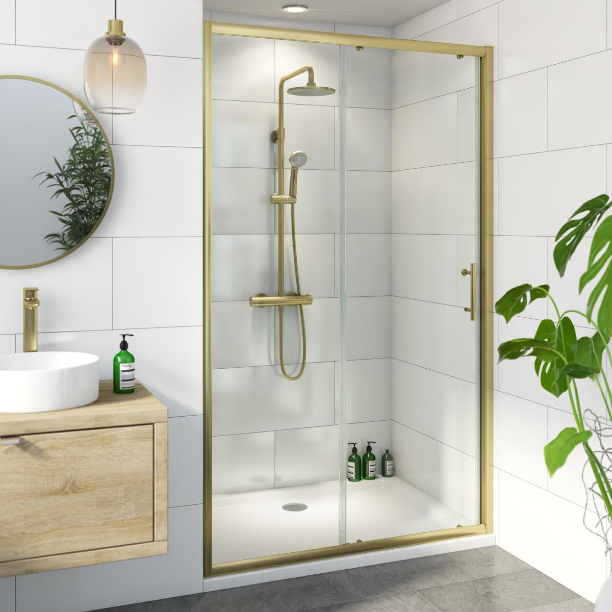 luxura-sliding-shower-door-1000mm-with-1200-x-900mm-tray-6mm-brushed-brass