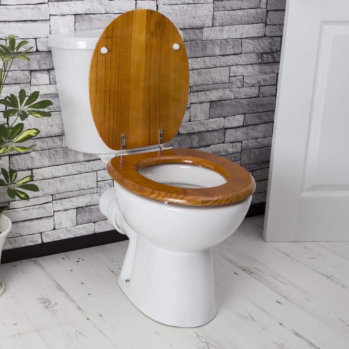 Ceramica Antique Pine Toilet Seat