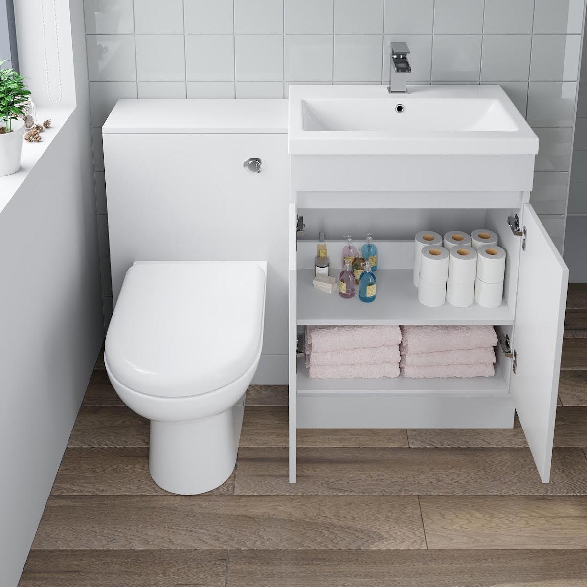 artis-centro-toilet-basin-vanity-unit-combination-with-doors-1100mm-white-gloss