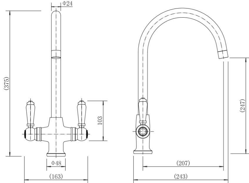 sauber-burford-kitchen-mixer-tap-chrome