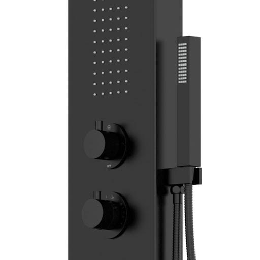 merano-thermostatic-shower-tower-panel-with-handset-2-body-jets-matt-black