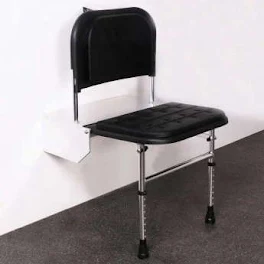 nymas-nymastyle-doc-m-shower-seat-with-legs-650mm-projection-black-padspolished-frame-sb-085bl