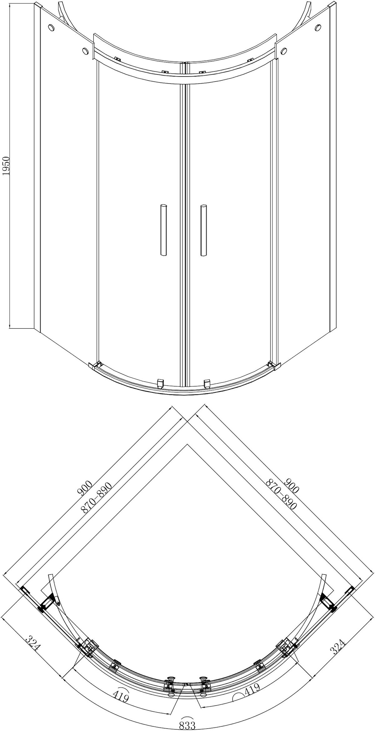 diamond-frameless-quadrant-shower-enclosure-900mm-8mm