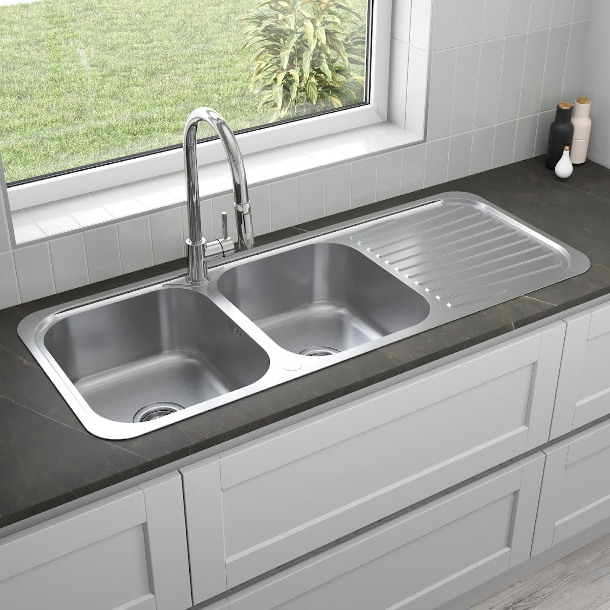 sauber-inset-stainless-steel-kitchen-sink-2-bowl