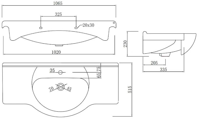 ceramica-white-gloss-semi-recessed-basin-1050mm