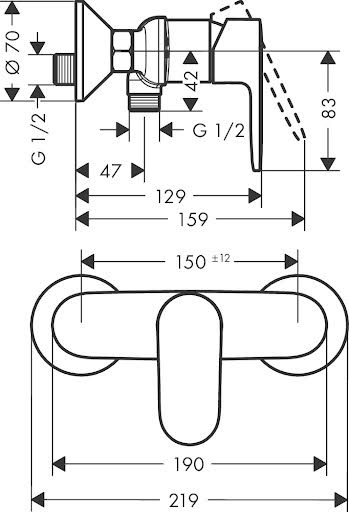 hansgrohe-vernis-blend-exposed-mixer-shower-valve-chrome-2-flow-rates-71646000