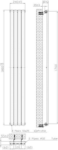 duratherm-vertical-oval-tube-single-panel-designer-radiator-1800-x-240mm-black