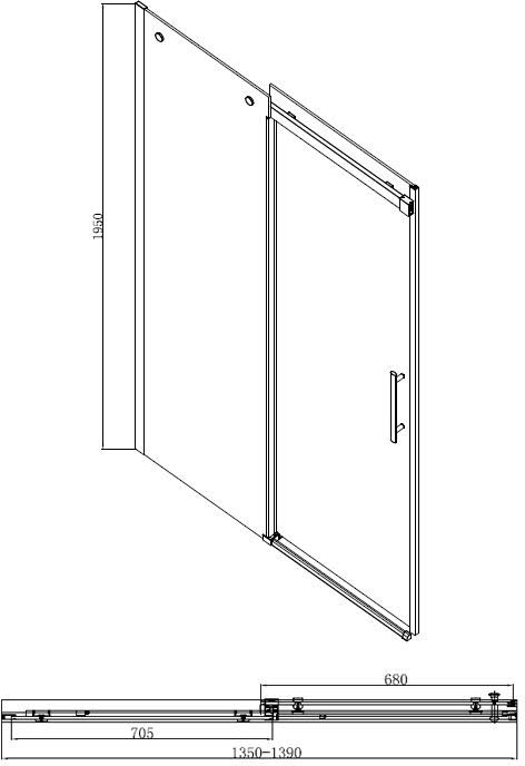 diamond-frameless-sliding-shower-door-1400mm-with-1400-x-700mm-tray-8mm